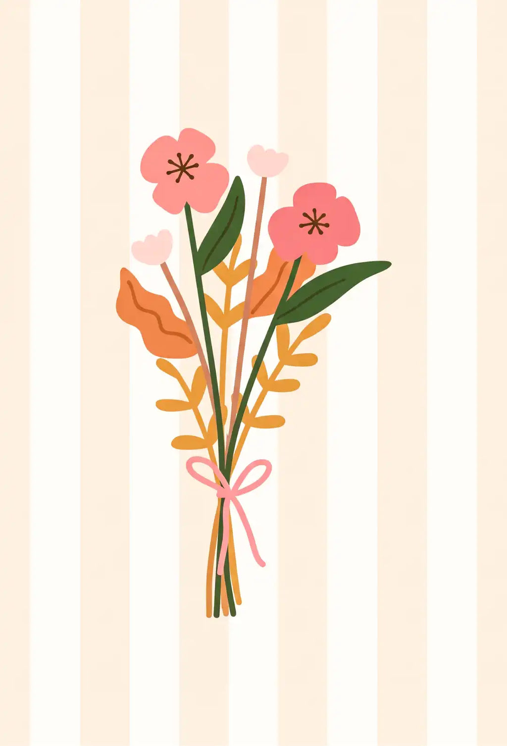 Boho Pink Floral Love Wall Art - PIG22