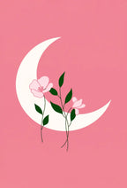 Boho Pink Floral Love Wall Art - PIG22