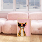 Cool Cheetah Sunglasses Wall Art - PIG23