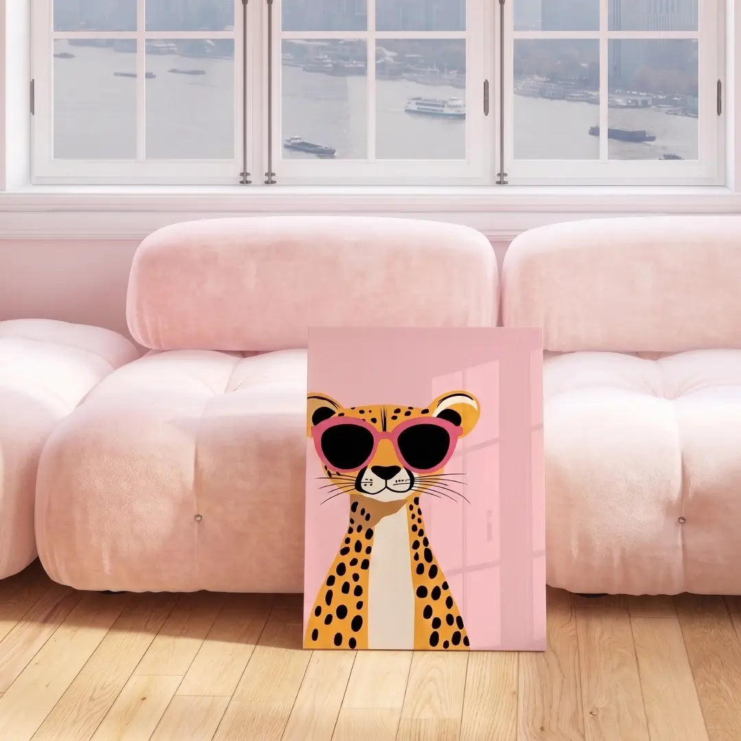 Cool Cheetah Sunglasses Wall Art - PIG23