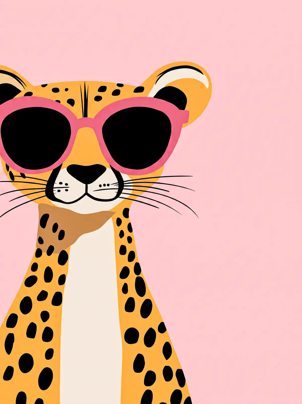Cool Cheetah Sunglasses Wall Art - PIG23