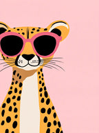 Cool Cheetah Sunglasses Wall Art - PIG23