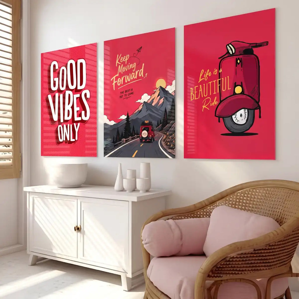 Good Vibes Only Scooter Wall Art - PIB111
