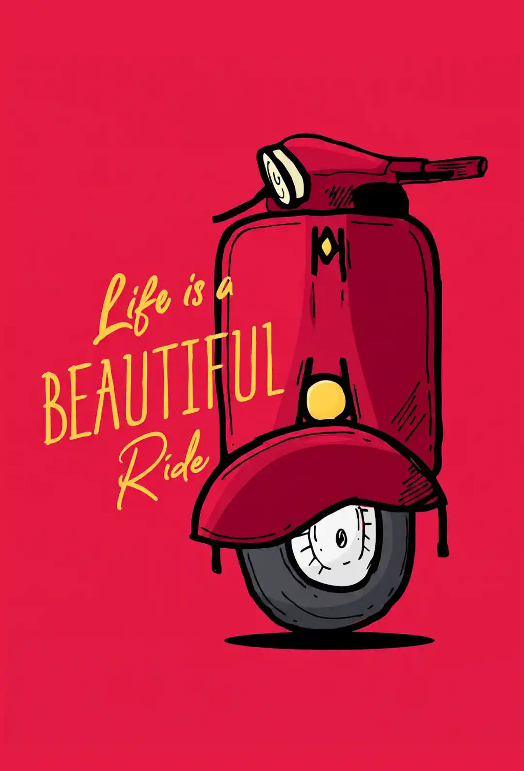 Good Vibes Only Scooter Wall Art - PIB111