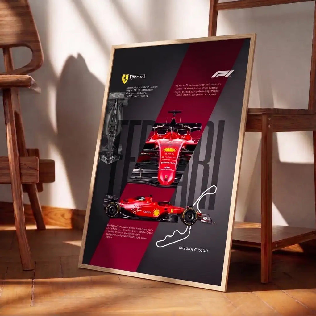 Red Racing Car Wall Art - PIB138