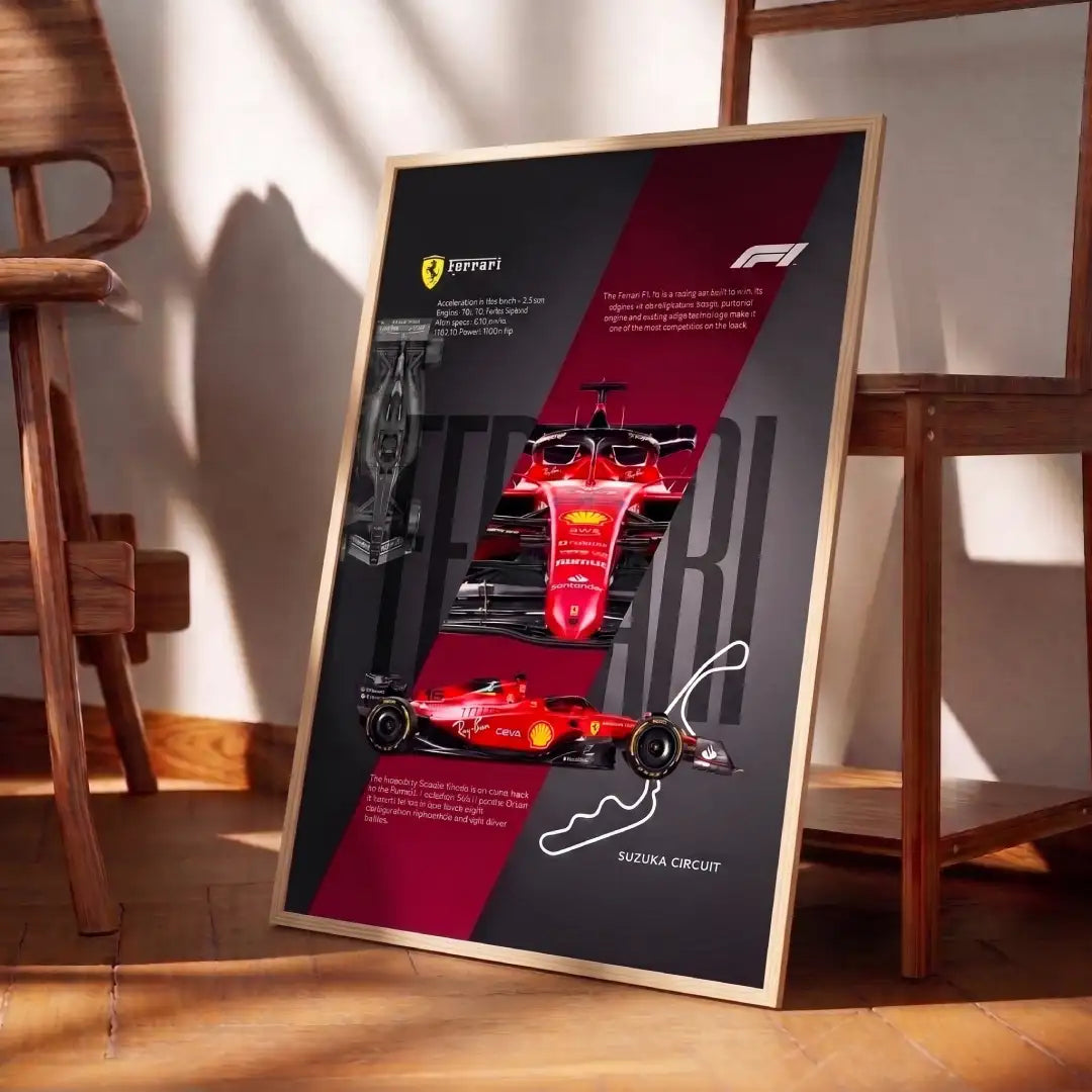 Red Racing Car Wall Art - PIB138