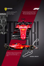 Red Racing Car Wall Art - PIB138