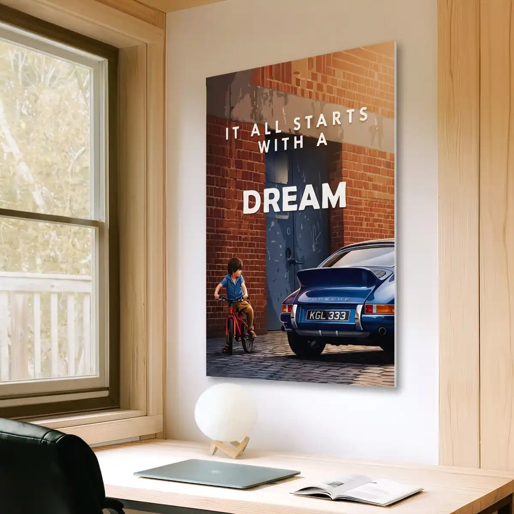 Dream Car Motivation Wall Art - PIB139