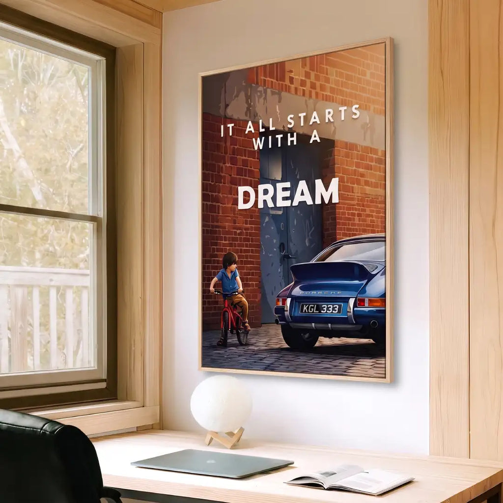 Dream Car Motivation Wall Art - PIB139