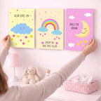 Rainbow Moon Stars Nursery Wall Art - PIBB110