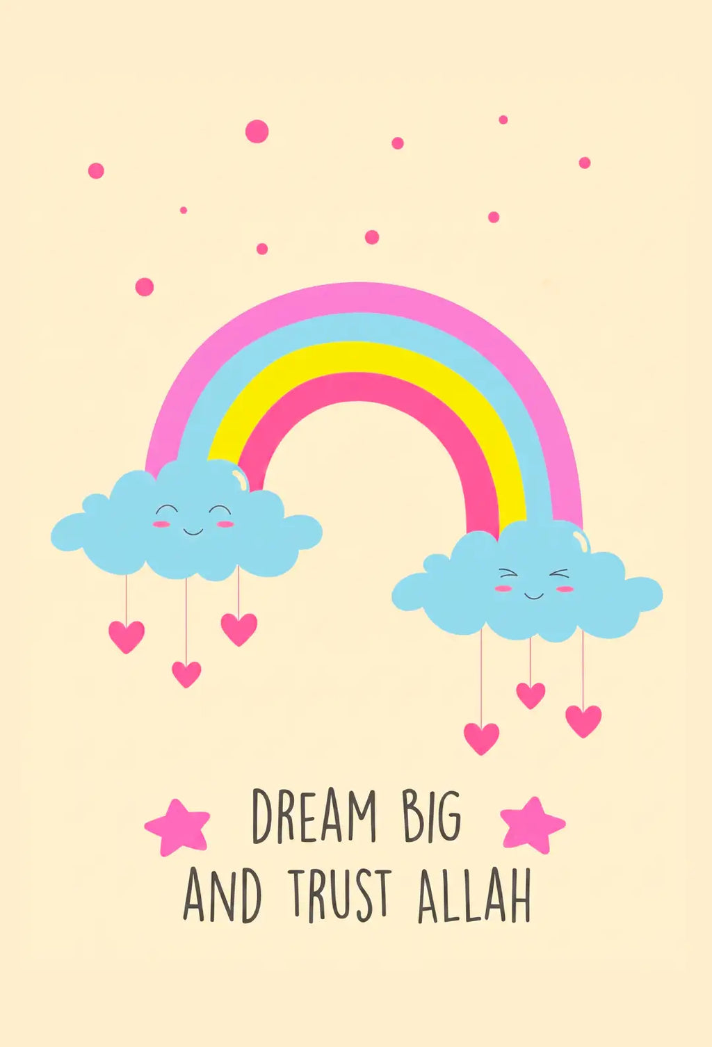 Rainbow Moon Stars Nursery Wall Art - PIBB110