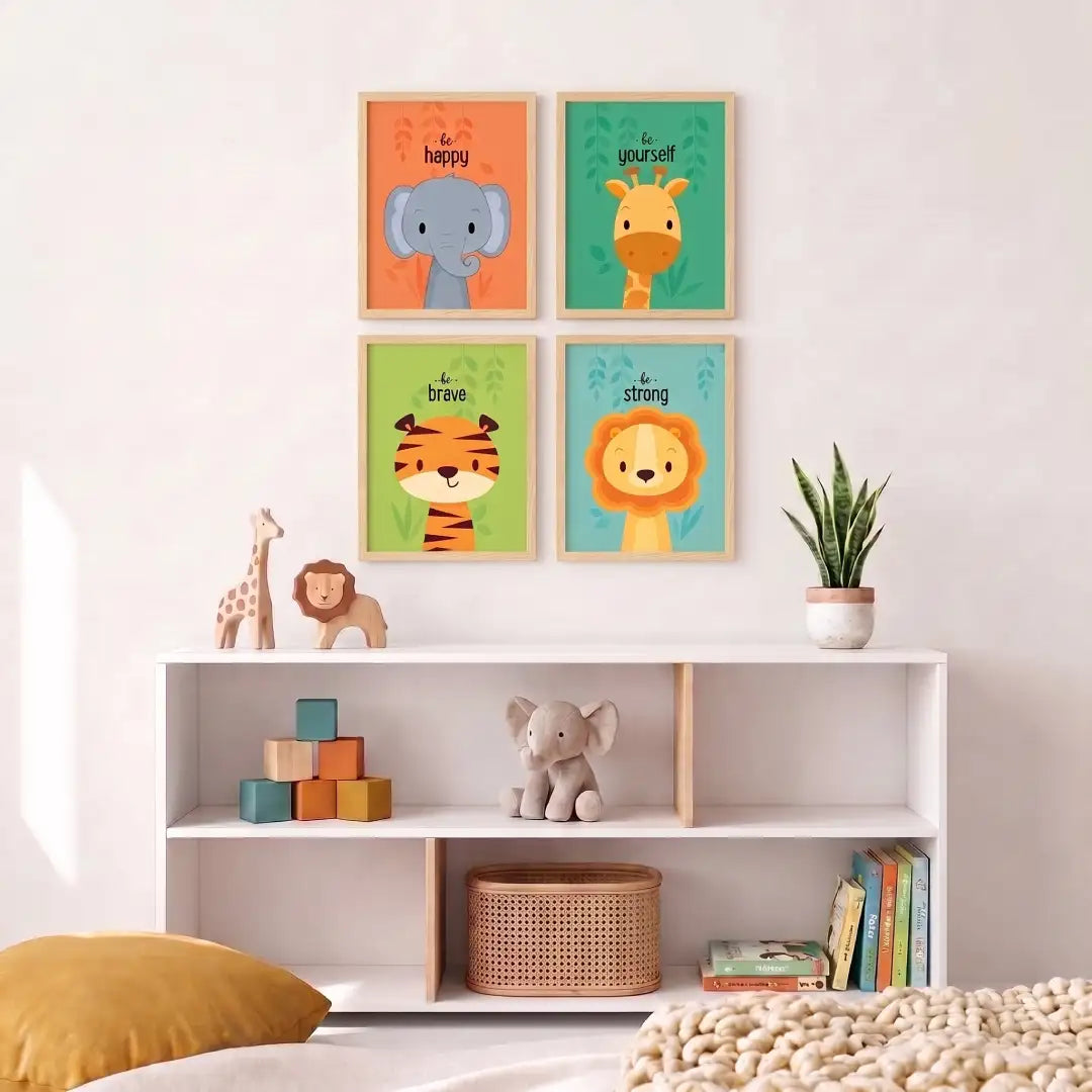 Jungle Animals Nursery Wall Art - PIBB116