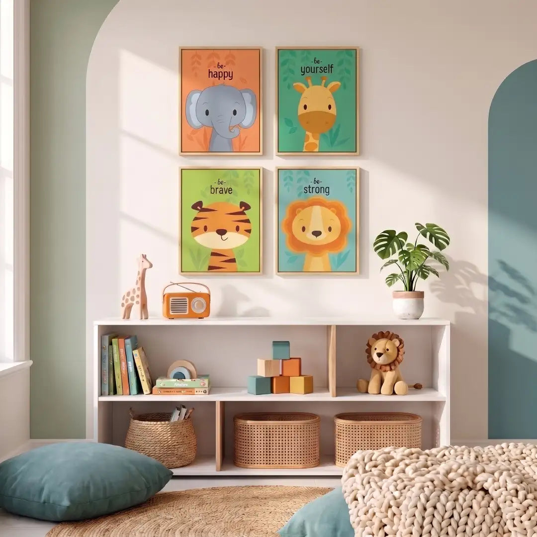 Jungle Animals Nursery Wall Art - PIBB116