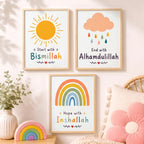 Rainbow Sun Islamic Nursery Wall Art - PIBB130