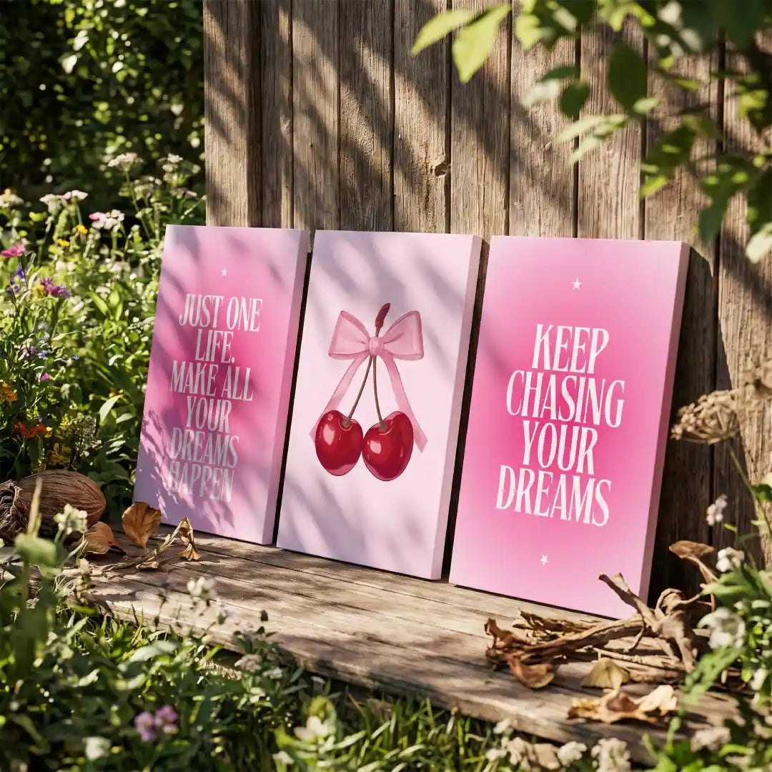Pink Cherry Dreams Quotes Wall Art - PIG117