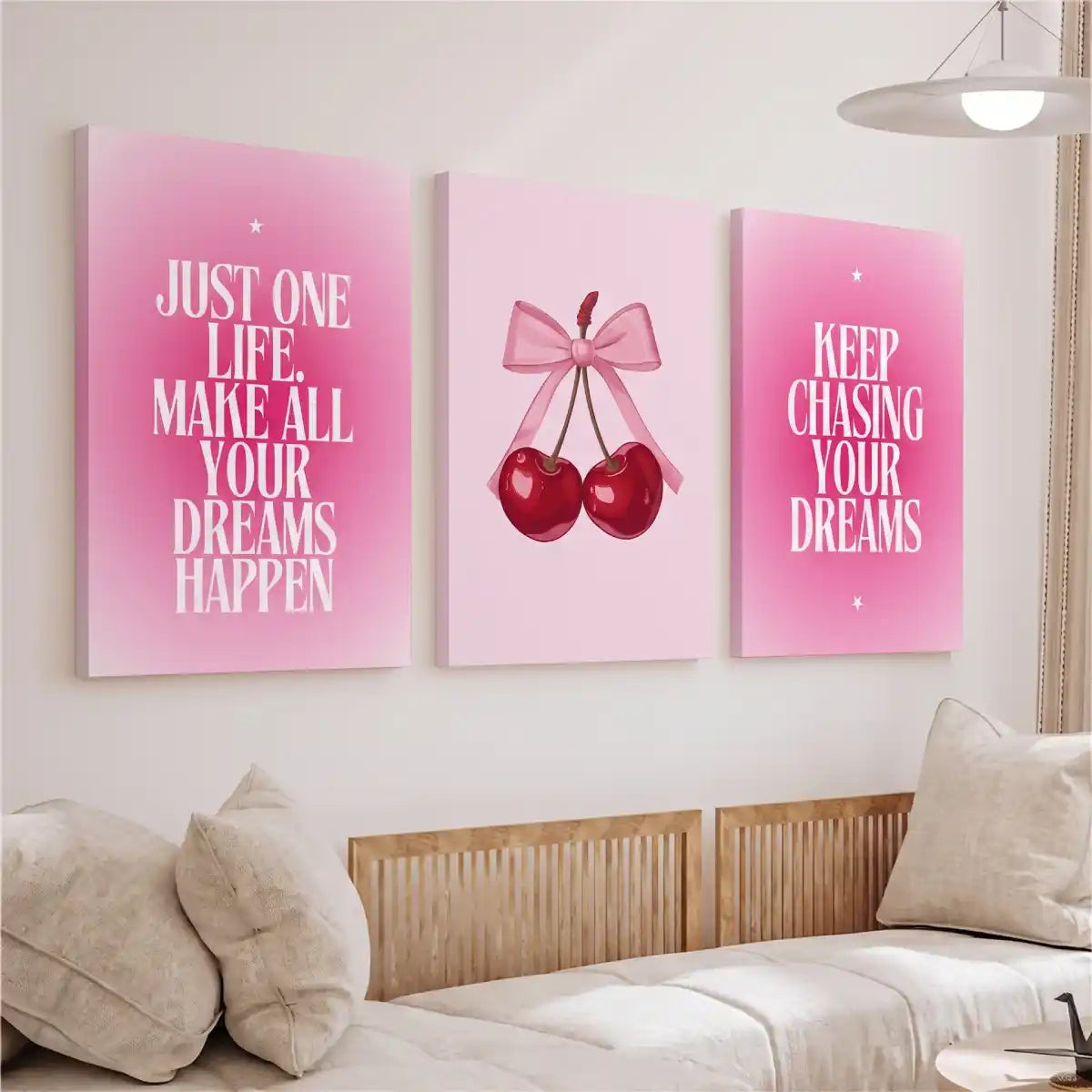 Pink Cherry Dreams Quotes Wall Art - PIG117