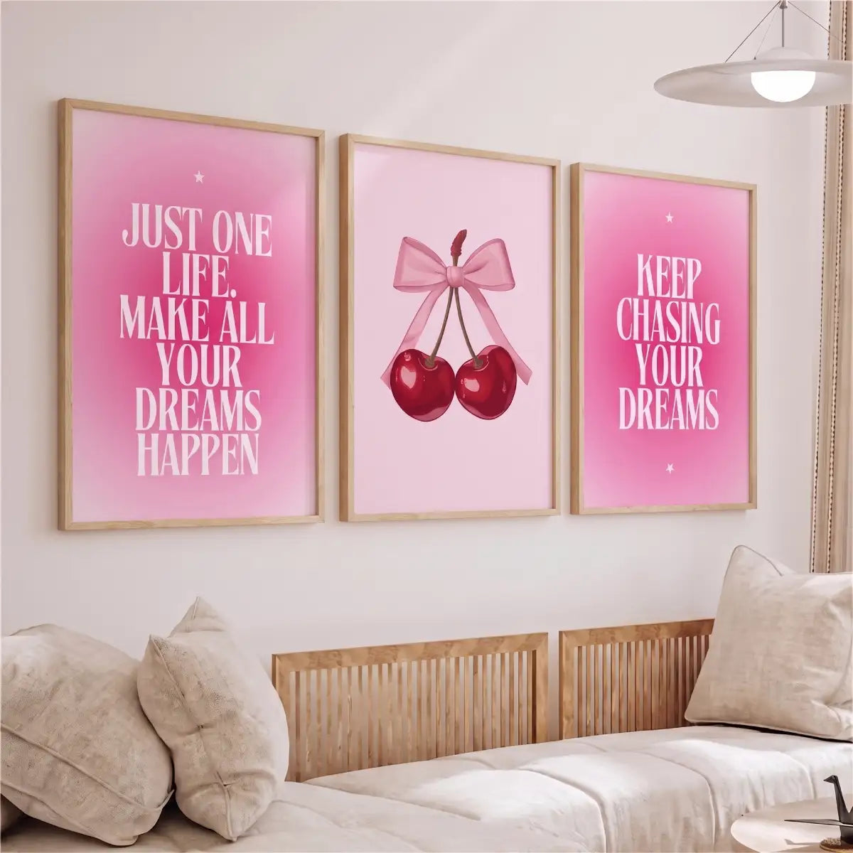 Pink Cherry Dreams Quotes Wall Art - PIG117