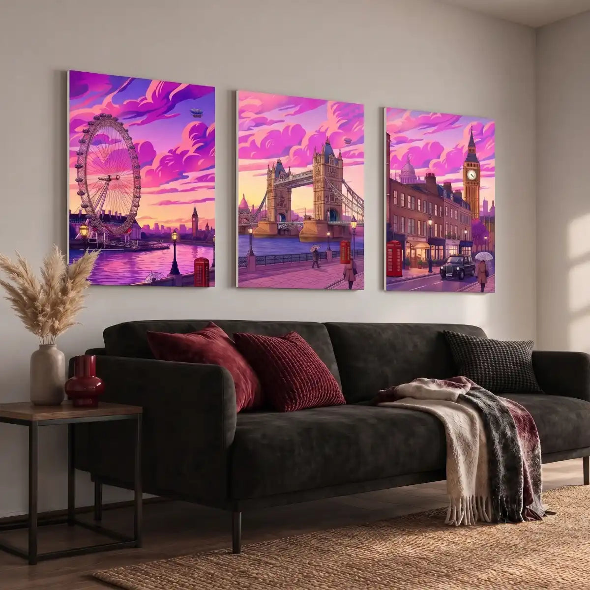 London Landmarks Sunset Wall Art - PIG112