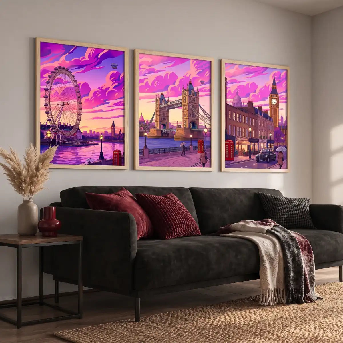 London Landmarks Sunset Wall Art - PIG112
