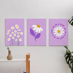 Purple Daisy Floral Wall Art - PIG12