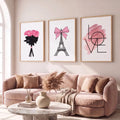 Pink Paris Eiffel Tower Wall Art - PIG14