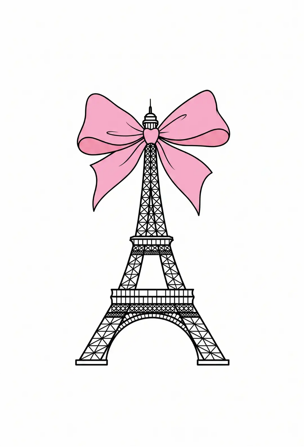 Pink Paris Eiffel Tower Wall Art - PIG14