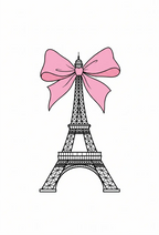 Pink Paris Eiffel Tower Wall Art - PIG14
