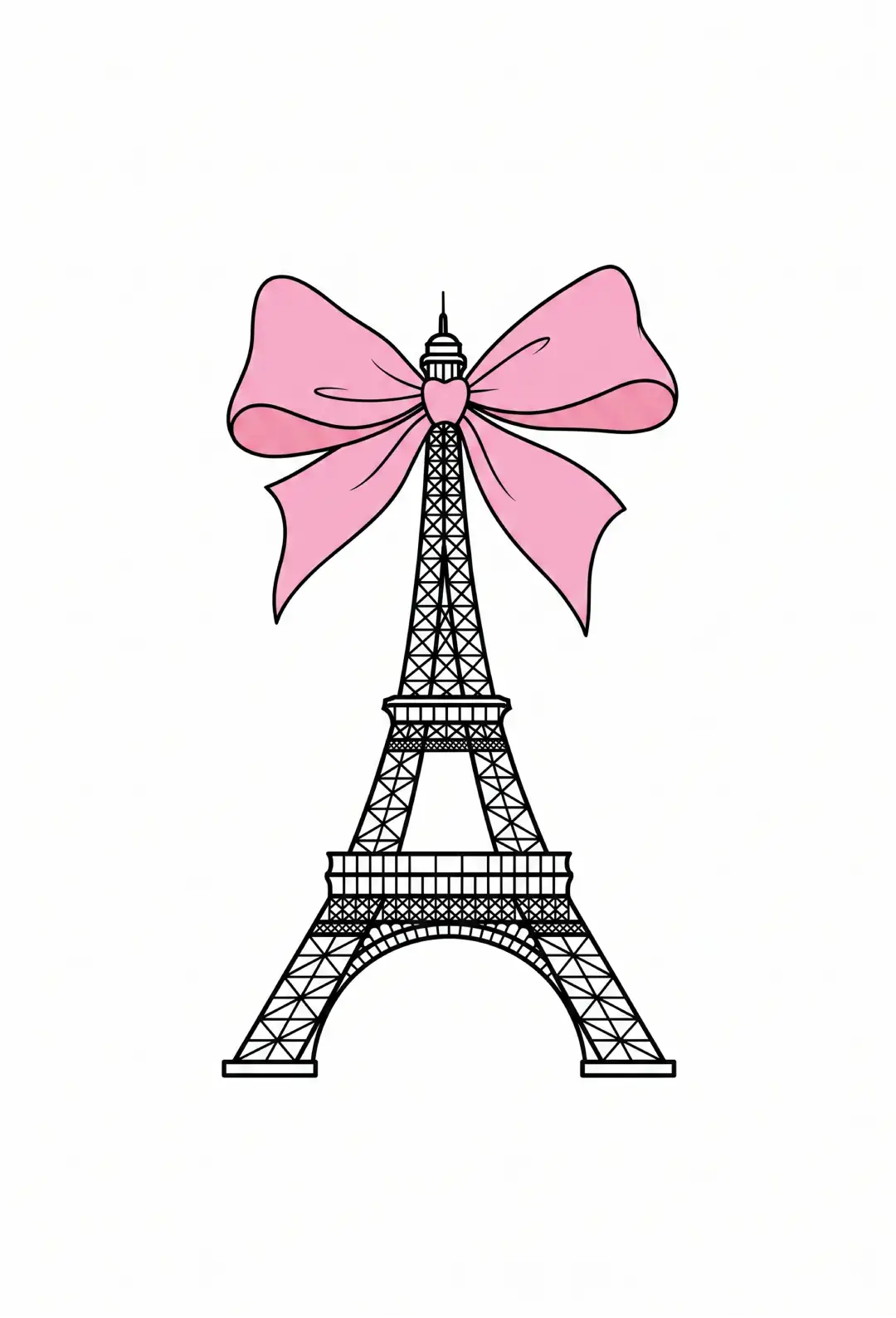 Pink Paris Eiffel Tower Wall Art - PIG14