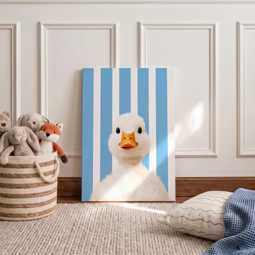 Cute White Duck Wall Art - PIG19