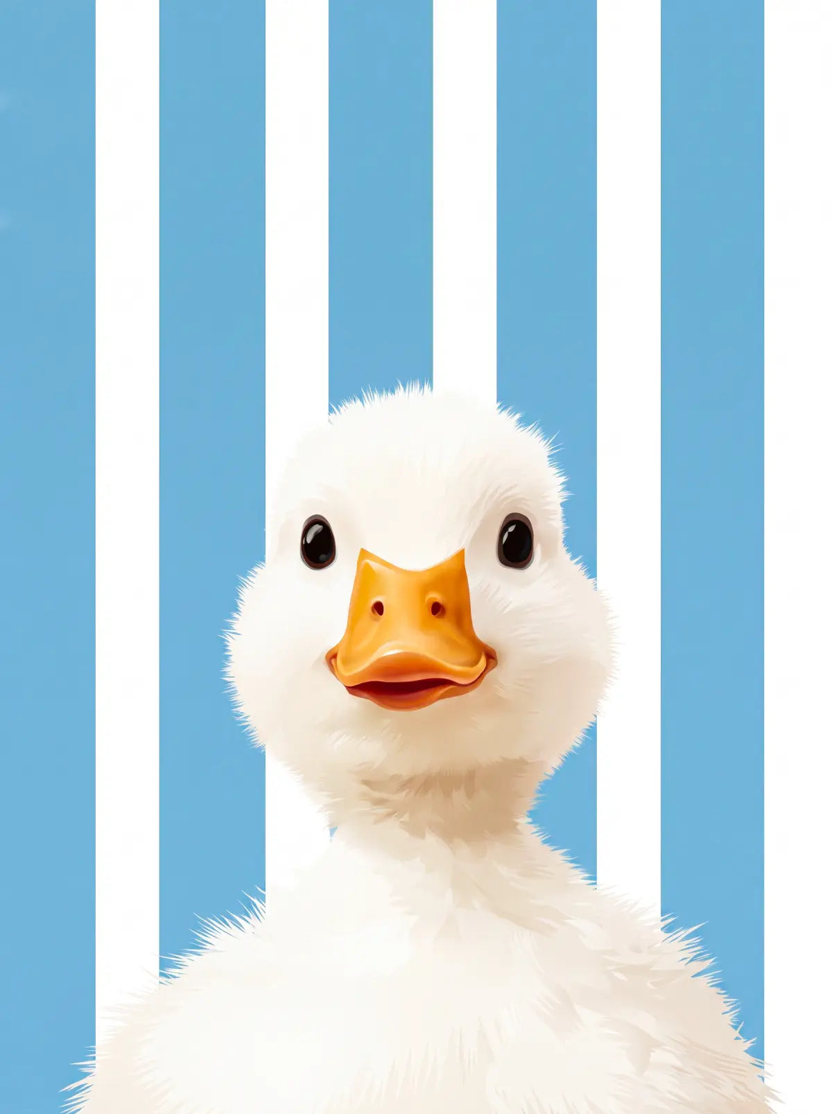 Cute White Duck Wall Art - PIG19