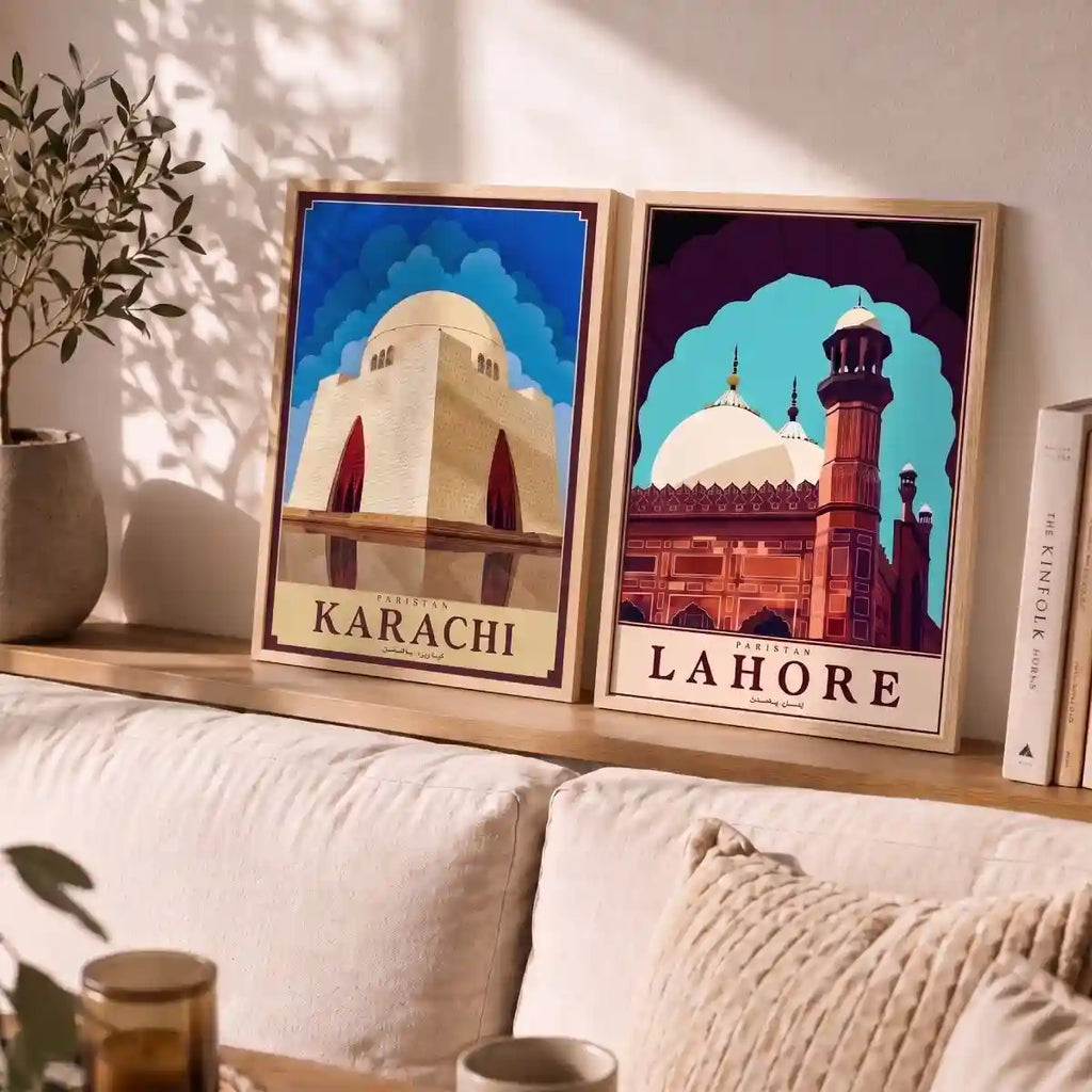 Lahore Karachi Heritage Wall Art - PIH122