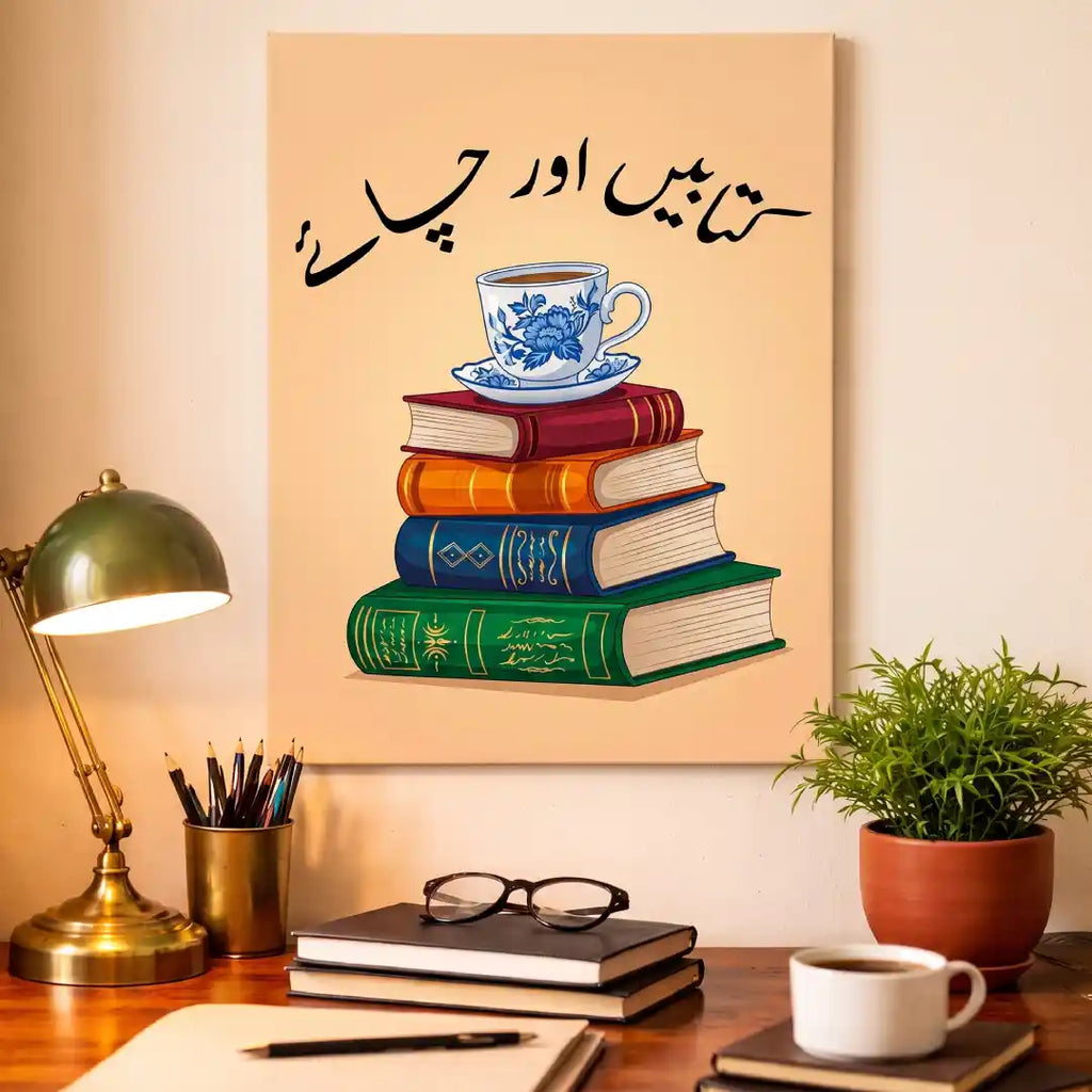 Stacked Books Library Wall Art - PIH137