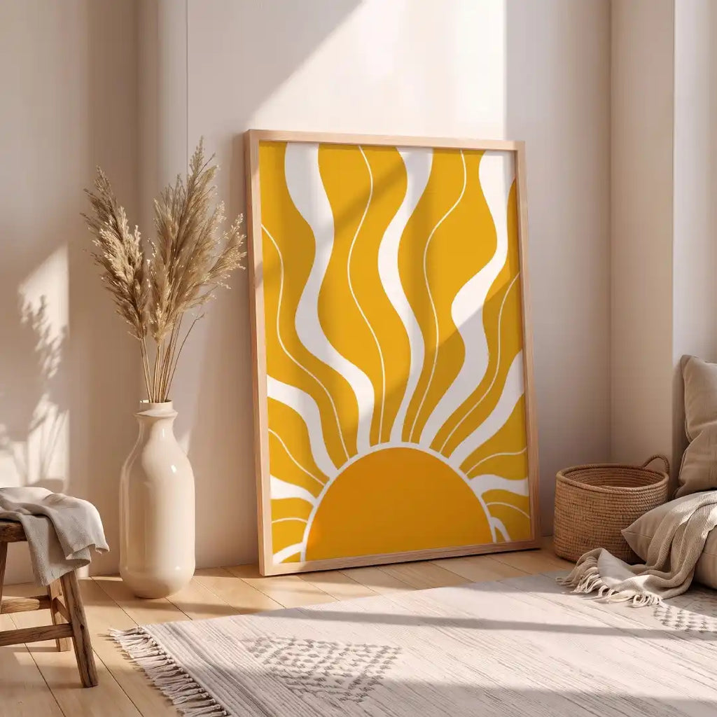 Golden Sunburst Boho Wall Art - PIH139