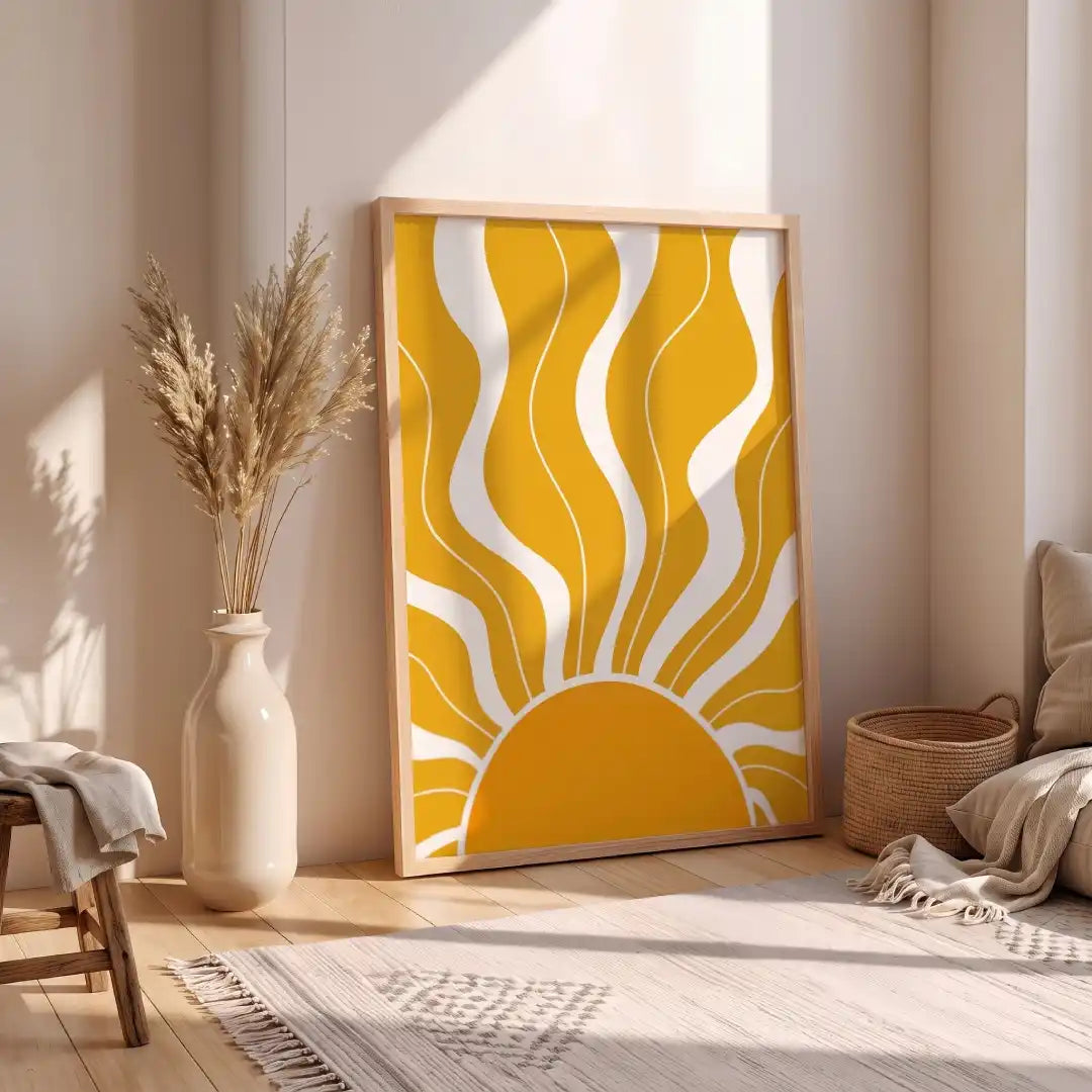 Golden Sunburst Boho Wall Art - PIH139