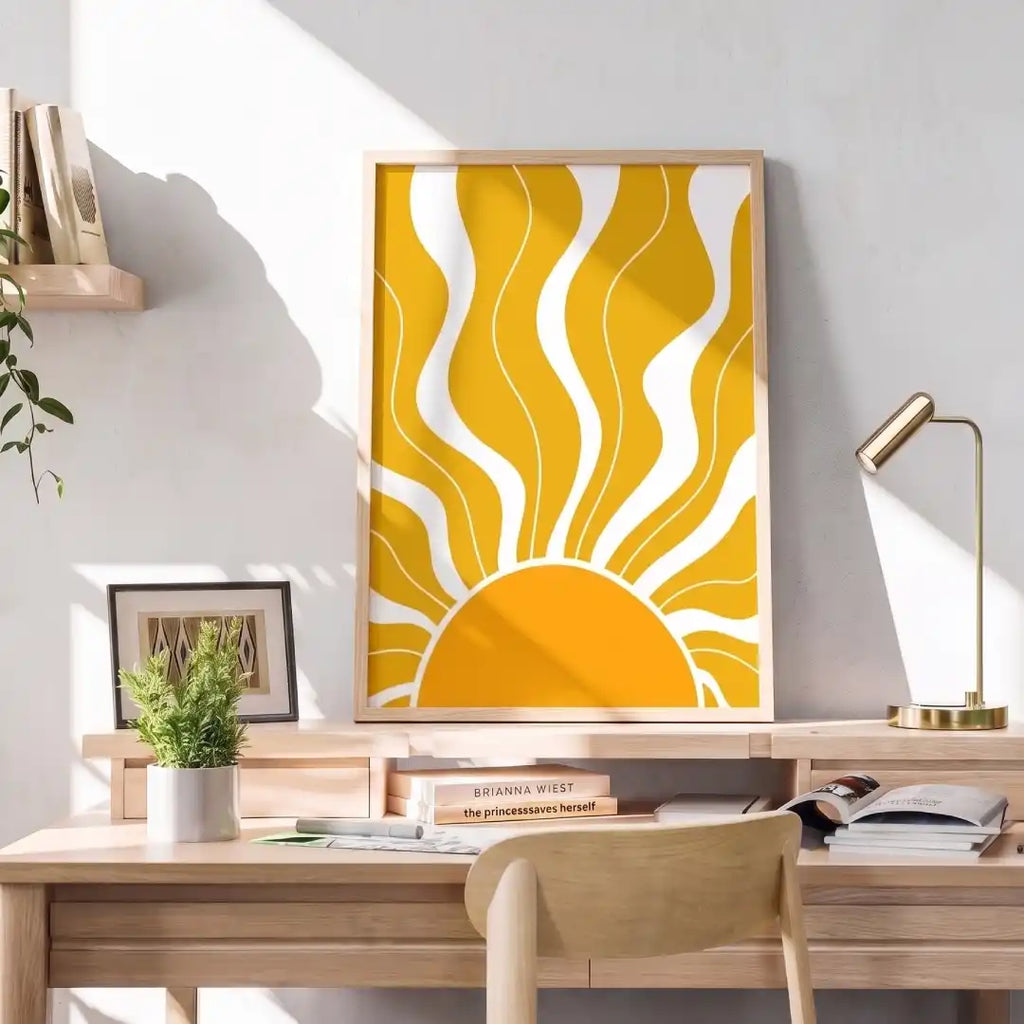 Golden Sunburst Boho Wall Art - PIH139