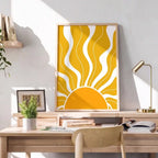 Golden Sunburst Boho Wall Art - PIH139