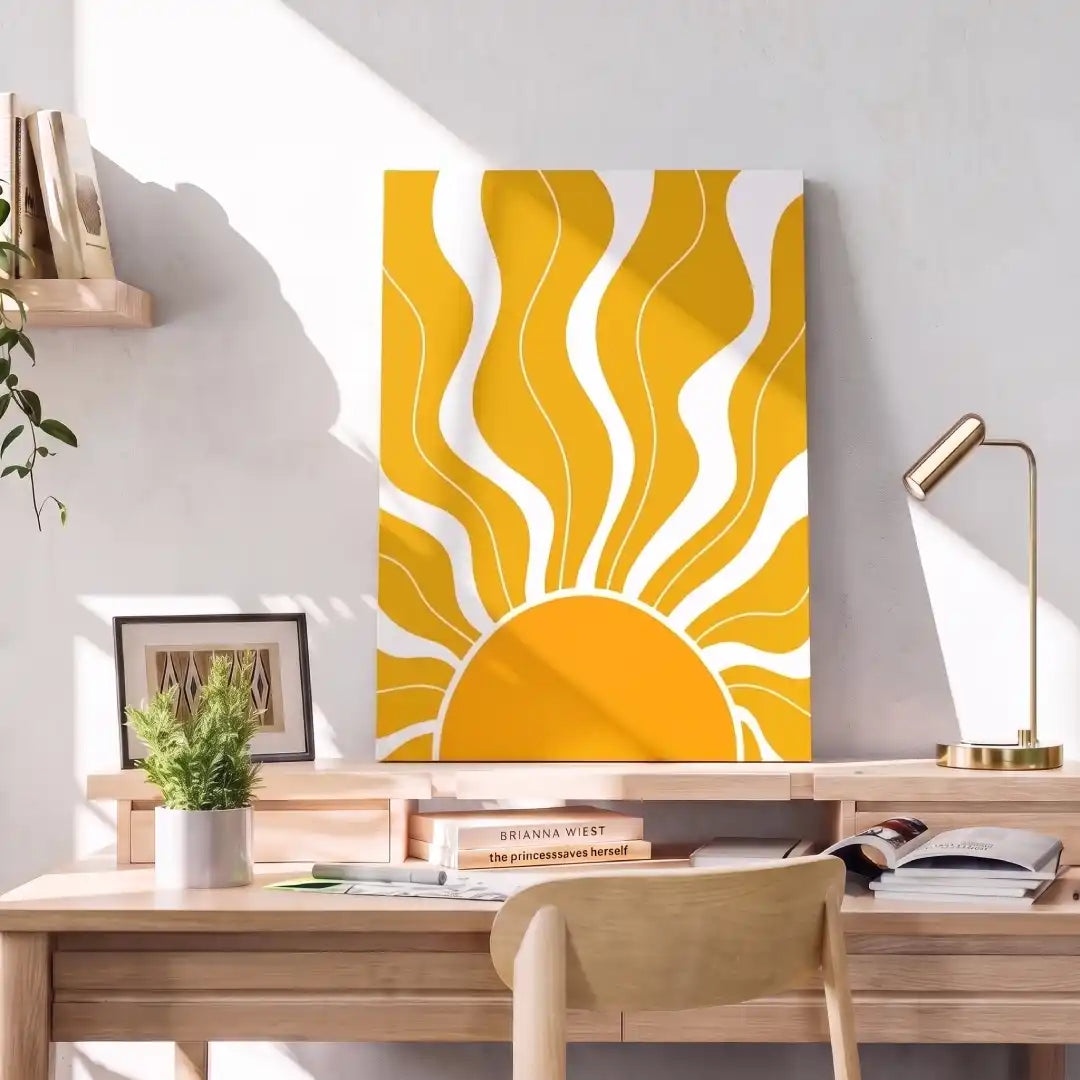 Golden Sunburst Boho Wall Art - PIH139