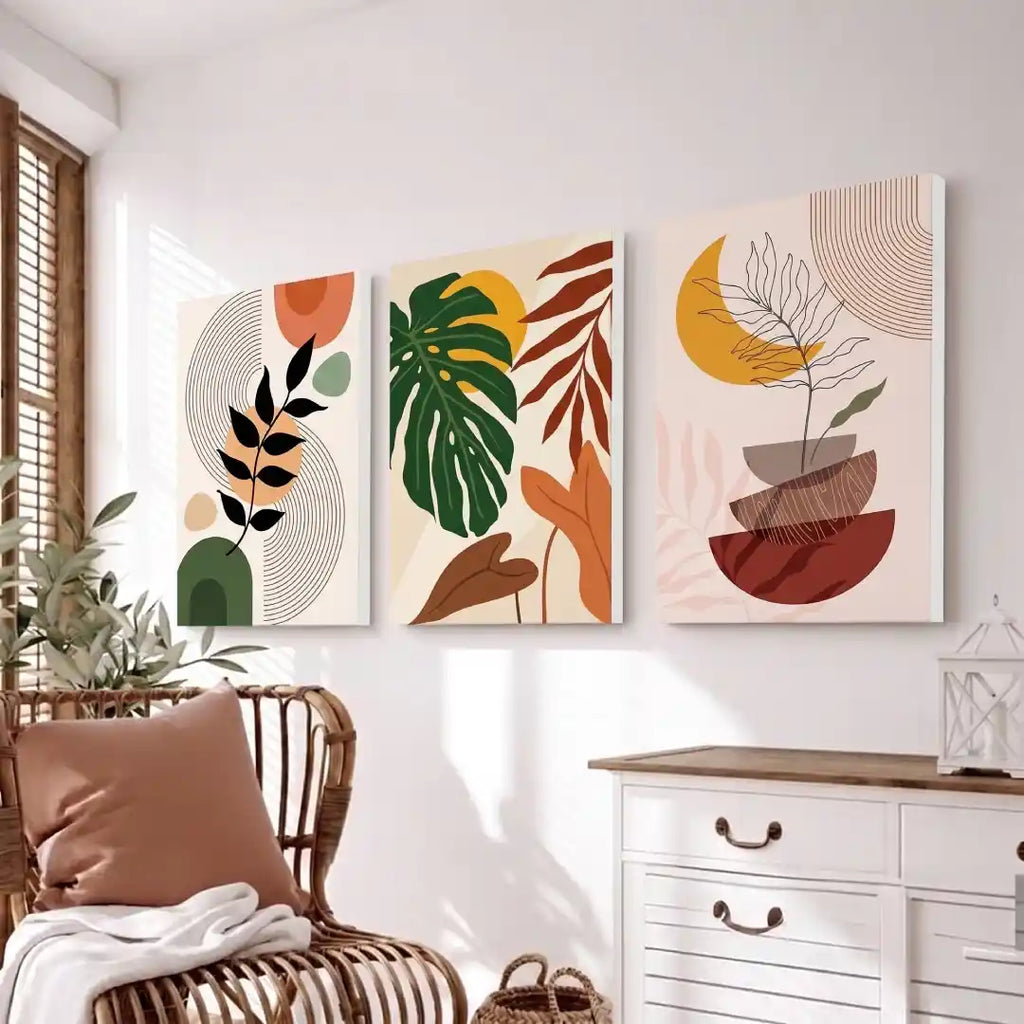 Boho Botanical Leaves Wall Art - PIH19