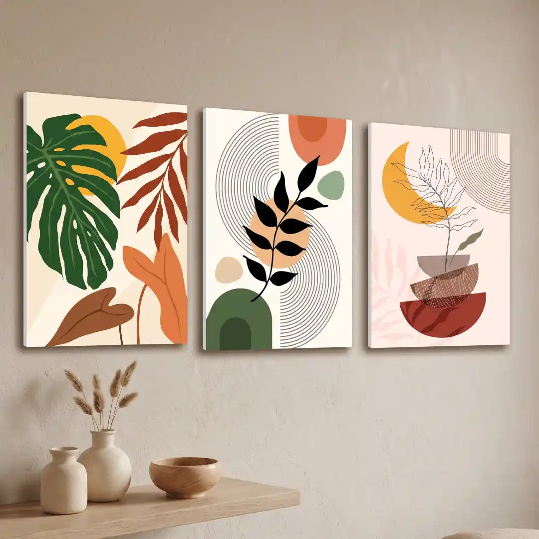 Boho Botanical Leaves Wall Art - PIH19