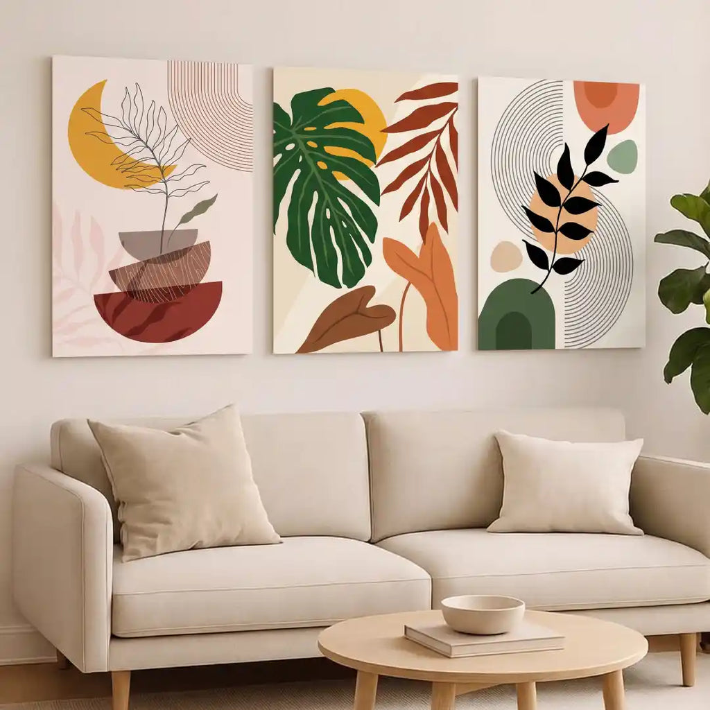Boho Botanical Leaves Wall Art - PIH19