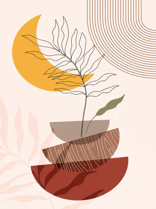 Boho Botanical Leaves Wall Art - PIH19
