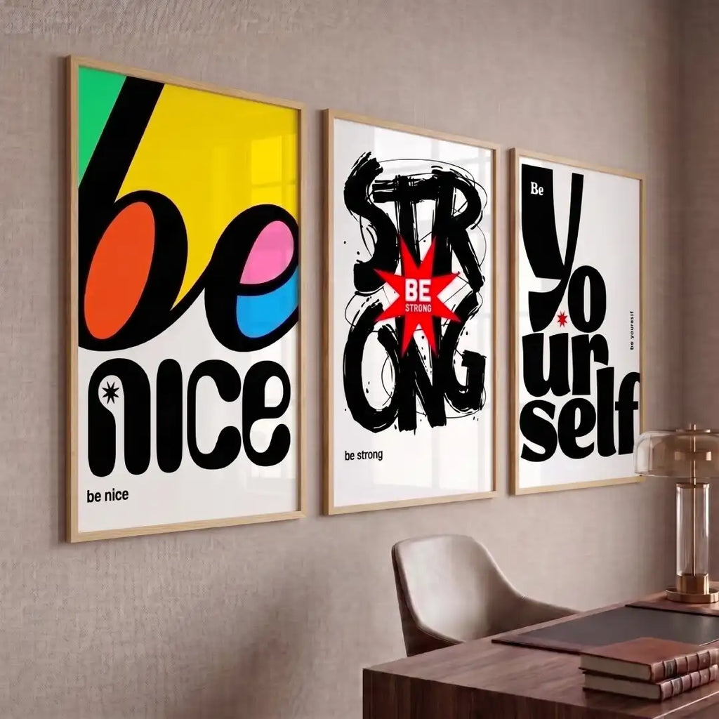 Strong Typography Wall Art - PIO113