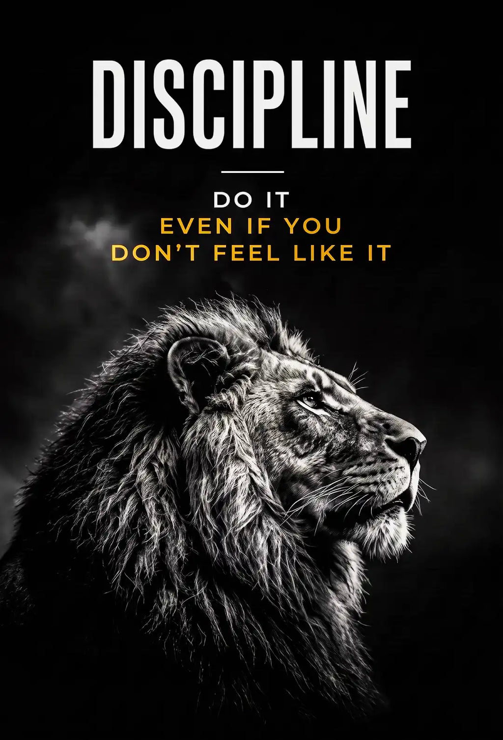 Discipline Lion Wall Art - PIO115