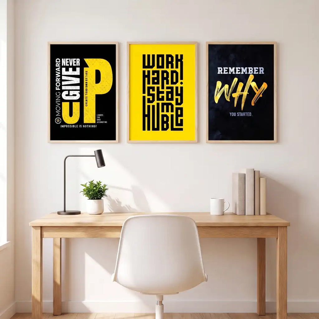 Work Hard Stay Humble Wall Art - PIO120