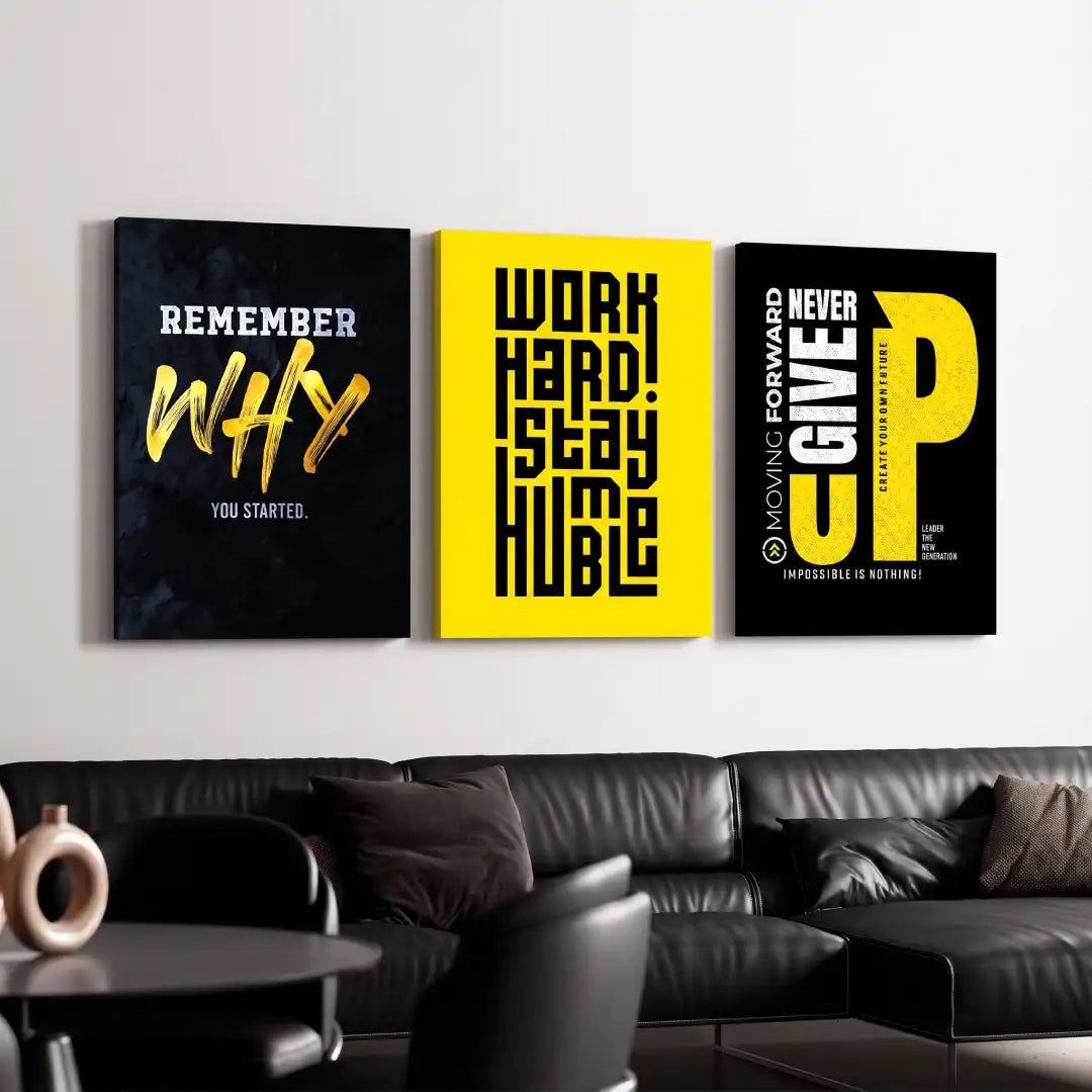 Work Hard Stay Humble Wall Art - PIO120