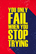 Never Stop Trying Quote Wall Art - PIO134