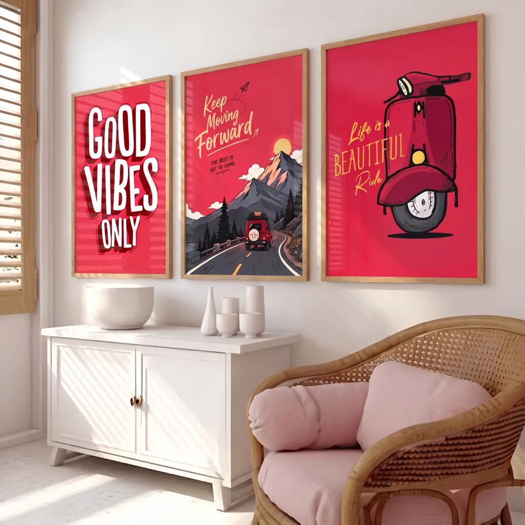 Good Vibes Only Scooter Wall Art - PIB111